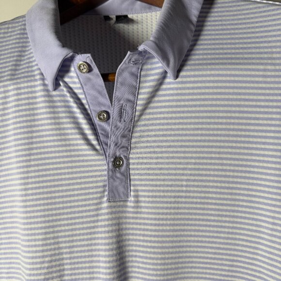 Adidas Heat.RDY Golf Polo Shirt Men’s XXL Light Purple & White Stripe - Picture 5 of 6